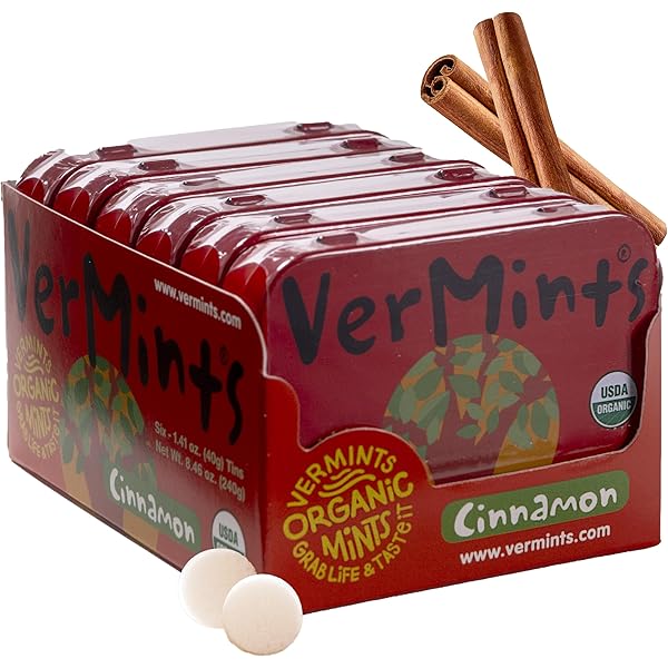 Amazon.com : VerMints Organic Cinnamon Breath Mints - Real Lasting